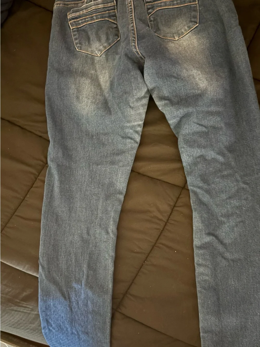 Women’s Blue Distressed Skinny Jeans